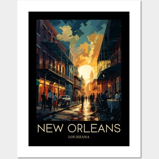 A Pop Art Travel Print of New Orleans - Louisiana - US Posters and Art